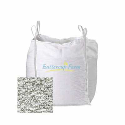 Buttercup Farm White Spar Chippings8-14mmPremium Aggregate Bulk Bag850 Kilos from B&Q