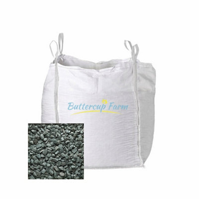 Buttercup Farm Green Slate Chippings40mmPremium Aggregate Bulk Bag850 Kilos from B&Q