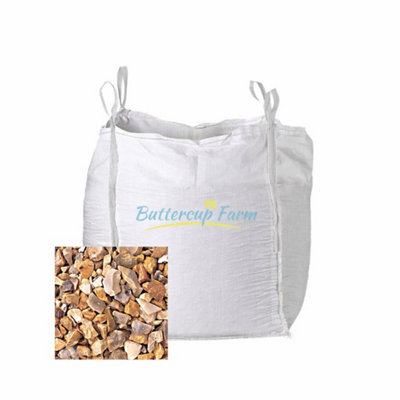 Buttercup Farm Golden Flint Premium StoneAggregate Bulk Bag850 Kilos from B&Q