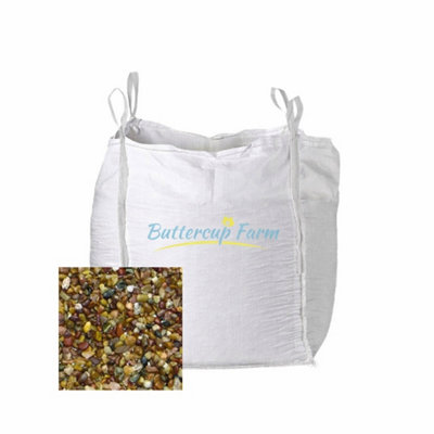 Buttercup Farm Premium Quartzite Pea Stone 10mmPremium Aggregate Bulk Bag850 Kilos from B&Q