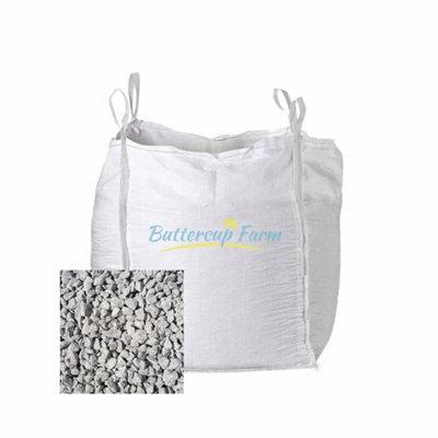 Buttercup Farm Pearl Grey 20mm Limestone DecorativePremium Aggregate Bulk Bag850 Kilos from B&Q