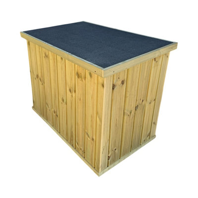B&Q -  Wooden Garden Chest For Outdoor StorageL100 X W60 X H80 Cm