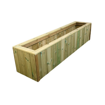 B&Q -  Multi Pack Of 2T&g Wooden Planter TroughL40 X W120 X H40 CmAssembled