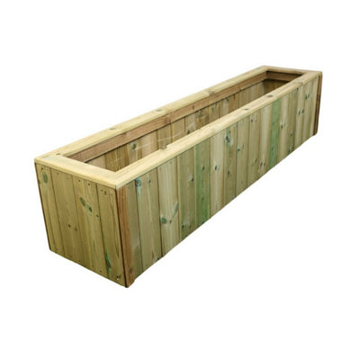 B&Q -  Multi Pack Of 2T&g Wooden Planter TroughL40 X W180 X H40 CmAssembled