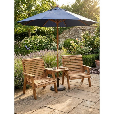 B&Q -  Valley Grand Companion SetAngled TrayL120 X W250 X H100 CmFully AssembledSet Of Waterproof Cushions Included