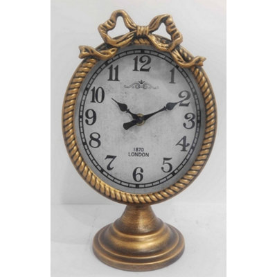 B&Q -  26Cm Table Clock For Living Room/hallway/dining RoomMetalL11 X W26 X H17 Cm