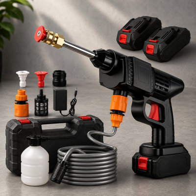  - Cordless Pressure Washer Portable Water Jet Cleaner With 2 Batteries