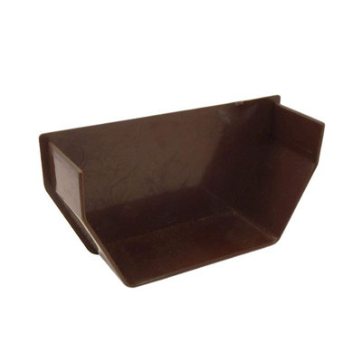 Brown Square Gutter Internal Stop EndFreeflow 114mm Rain Water Systems from B&Q