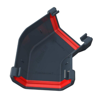 Anthracite Grey Square Gutter 135 Degree Angle Freeflow 114mm Rain Water Systems from B&Q