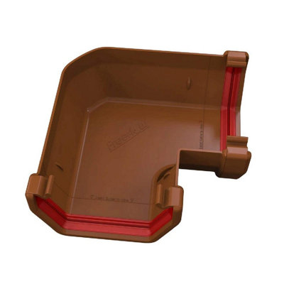 Caramel Square Gutter 90 Degree Angle JointFreeflow 114mm Rain Water Systems from B&Q