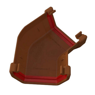 Caramel Square Gutter 135 Degree Angle JointFreeflow 114mm Rain Water Systems from B&Q