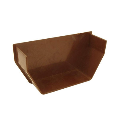 Caramel Square Gutter Internal Stop EndFreeflow 114mm Rain Water Systems from B&Q