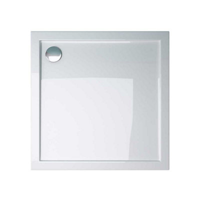 Durovin Bathrooms Shower Tray - Light Sturdy Acrylic - Glossy White Finish - Square - 700 X 700Mm 7434936421432 - Image 3
