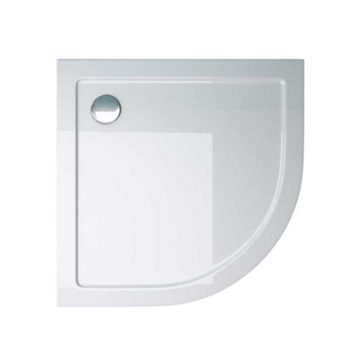 Durovin Bathrooms Acrylic Shower Tray Glossy White FinishQuadrant800 X 800mm from B&Q