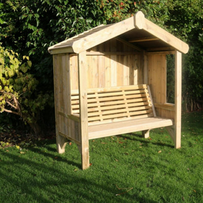 B&Q -  Churnet Valley Cottage Arbour Fully Enclosed Sits 3