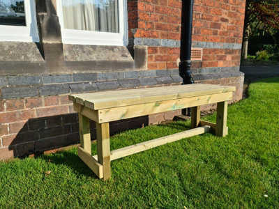 B&Q -  Butchers BenchWooden Garden BenchL39 X W120 X H45 CmMinimal Assembly Required