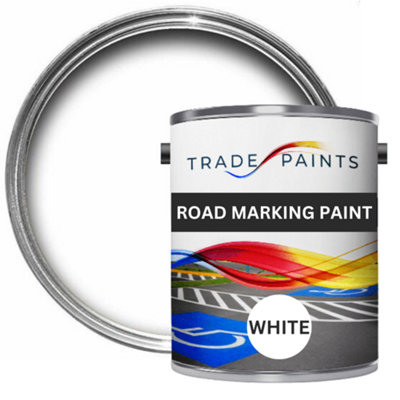 Trade Paints Road Line Marking Paint White 5L from B&Q