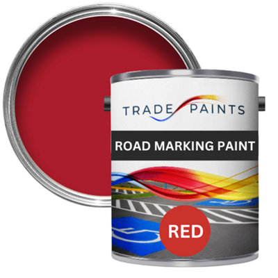 Trade Paints Road Line Marking PaintRed 5L from B&Q