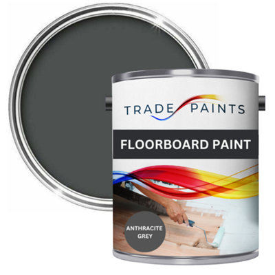 Trade Paints Anthracite/Grey Floorboard Paint 5L Large