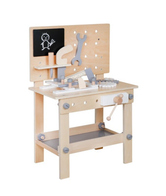 B&Q -  Kids Wooden Diy Work Bench Tool Set Construction Pretend Play Toy For Boys & Girls Age 3+ Xmas Birthday Gift Uk