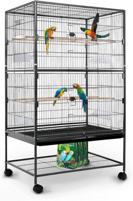 Hygrad Large 132Cm Rolling Portable Metal Bird Cage With Wheels Cockatoo Parrot Budgies - Image 3