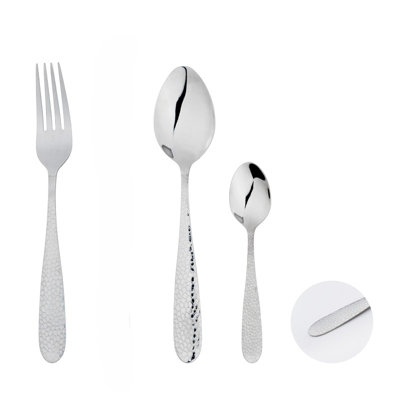 Glim & Glam Fork Spoon Set Stainless Steel Flatware 18Pc Set Light Free Gift from B&Q