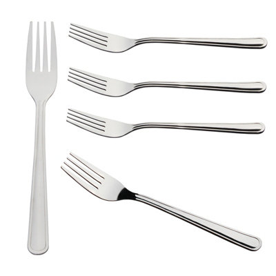 Fork Set Stainless Steel Flatware 6Pc Value Set from B&Q