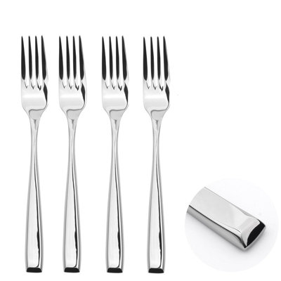 Glim & Glam Cutlery Sets Stainless Steel 18/8 Fork 4Pc Set Catering Taper from B&Q