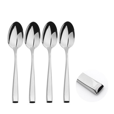 Glim & Glam Cutlery Sets Stainless Steel 18/8 Spoon 4Pc Set Catering Taper from B&Q