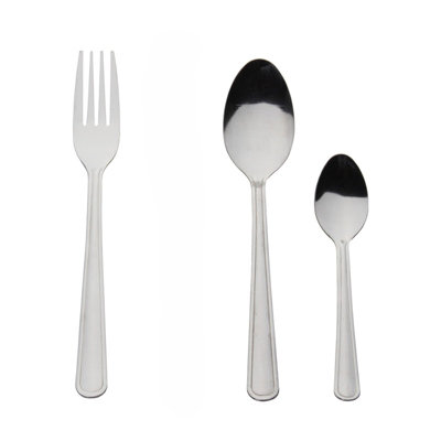 Fork Spoon Set Stainless Steel Flatware 24Pc Value Set  Free Gift from B&Q