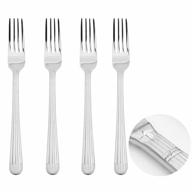 Glim & Glam Cutlery Sets Stainless Steel 18/8 Fork 4Pc Set Catering Papyrus from B&Q
