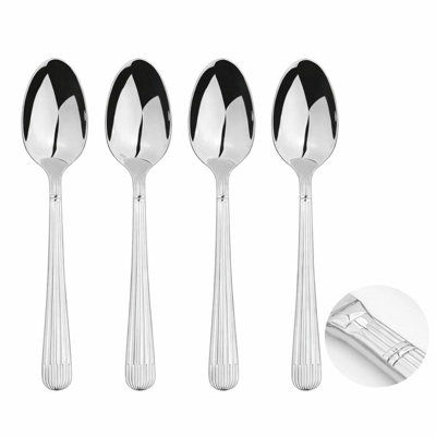 Glim & Glam Cutlery Sets Stainless Steel 18/8 Spoon 4Pc Set Catering Papyrus from B&Q