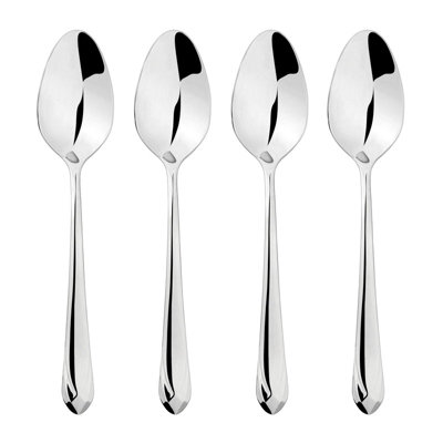 Glim & Glam Tea Spoon Set 188 Stainless Steel Flatware 4Pc Set Catering Versailles from B&Q