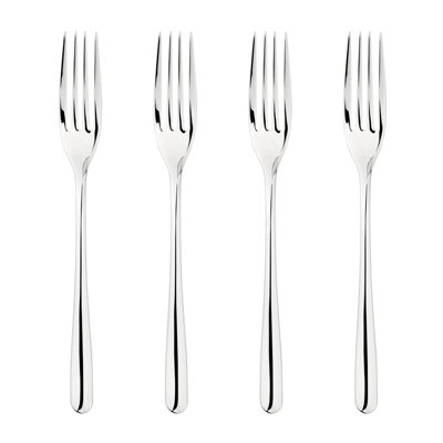 Glim & Glam Sphere Dinner Fork Set - 4 Piece - 18/8 Stainless Steel - Grey - Image 5