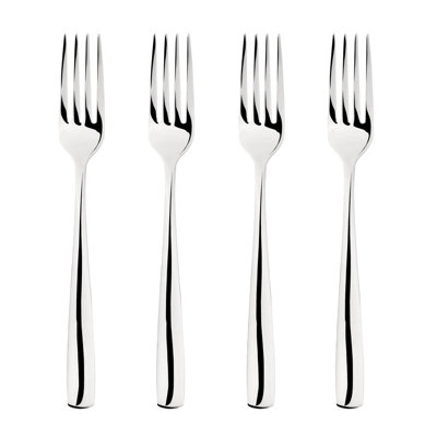 Glim & Glam Fork Set 188 Stainless Steel Flatware 4Pc Set Catering Simplicity from B&Q