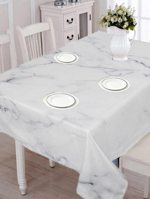 Aamen Heavy Duty Marble Wipe Clean Marble Print Wipeable Tablecloth