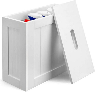 Aamen Bathroom Toilet Caddy Storage Shaker BoxWhite from B&Q