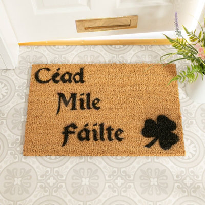 Artsy Doormats Cead Mile Failte DoormatRegular 60X40Cm from B&Q