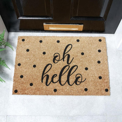 B&Q -  Oh Hello DoormatRegular 60X40Cm
