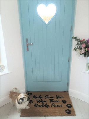 Artsy Doormats Country Home Wipe Your Paws Extra Large Doormat from B&Q