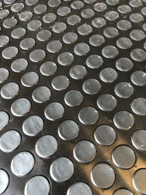 Heavy Duty Rubber Flooring Roll 1.5M Wide X 3mm X 7M Thick Anti-Slip Penny Coin Garage Gym Floor Mat from B&Q