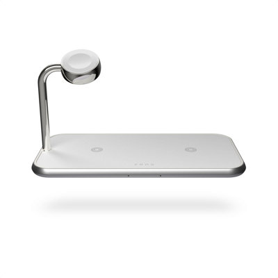 Zens Dual+Watch Wireless Charger W/wall Charger White from B&Q