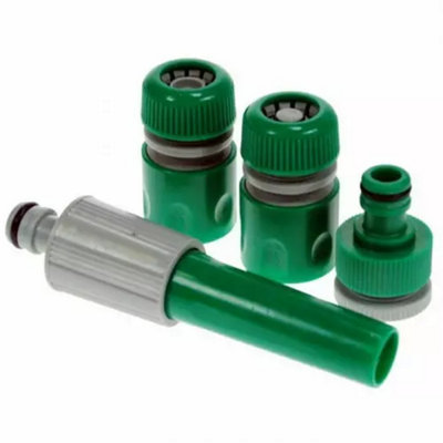 Garden Hose Pipe Water Spray Nozzle Gun Tap Connector Hosepipe Attachment Set from B&Q