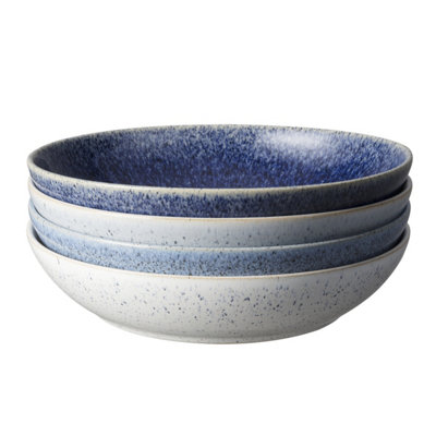 Pasta Bowl Set: 4 X 22Cm Denby Studio Blue Pasta Bowl SetStoneware from B&Q