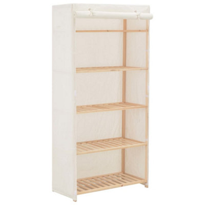 Berkfield Wardrobe White 79X40X170 Cm Fabric from B&Q