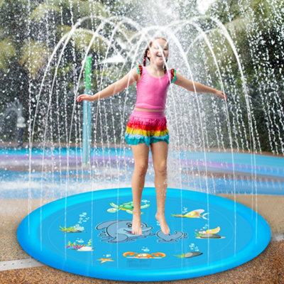 Alivio Toddlers Toy Splash Pad, Sprinkler Splash Play Mat For Kids, Summer Outdoor Water Spray Sprinkle Mat For Boys & Girls