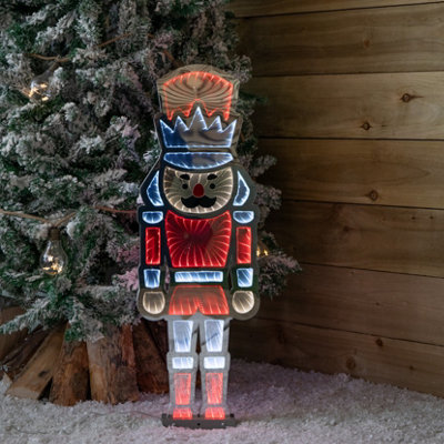 74cm Infinity Light up Standing Nutcracker Christmas Decoration with ...