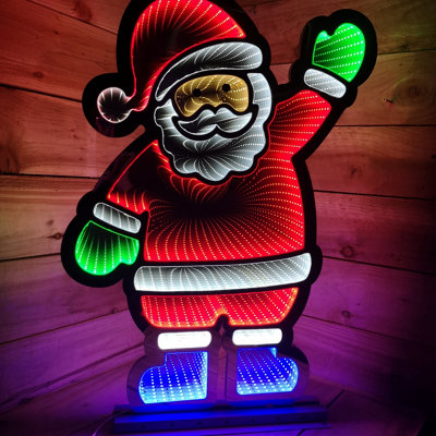 74cm LED Infinity Standing Santa Christmas Decoration