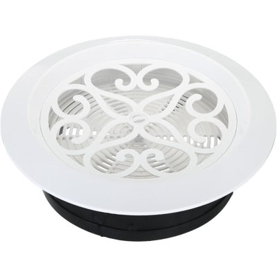 Grille De Ventilation Ronde 8 Pouces ABS Blanc – Avec Louvres, Cache-soffite, SODIAL