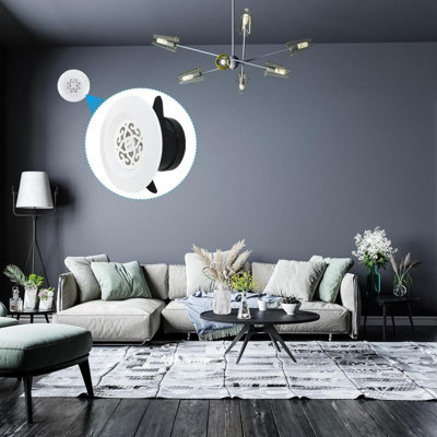 Black ABS Round Ventilation Grille Cover – Detachable Panel, For Wall Or Ceiling Mounting, 75/100/150/200mm Tube Diameters (Choose Size)